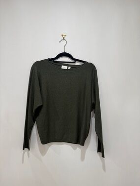 COS Olive Crewneck Sweater - Women's Lightweight Knit